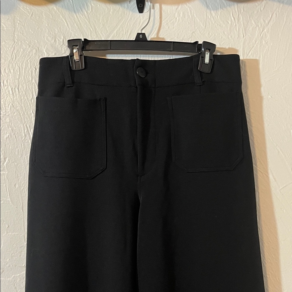 Maeve Black Wide-Leg High-Rise Pants - Picture 3 of 6